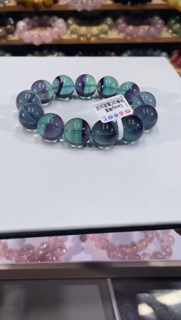 未镶嵌手链萤石雪****山A132萤石手链