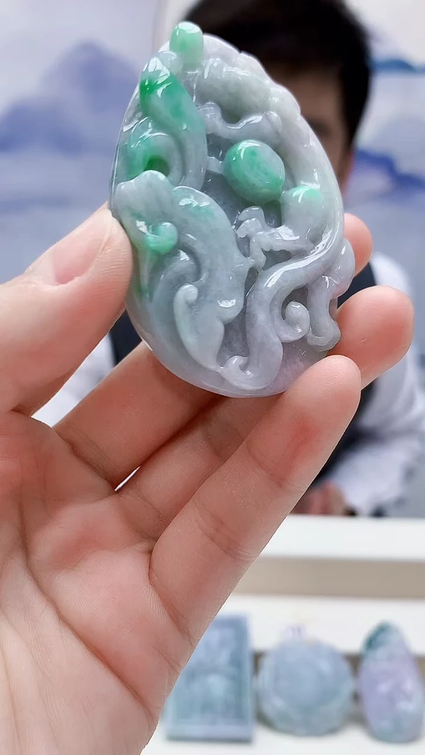 未镶嵌定制翡翠5176lr-毛货挂件78