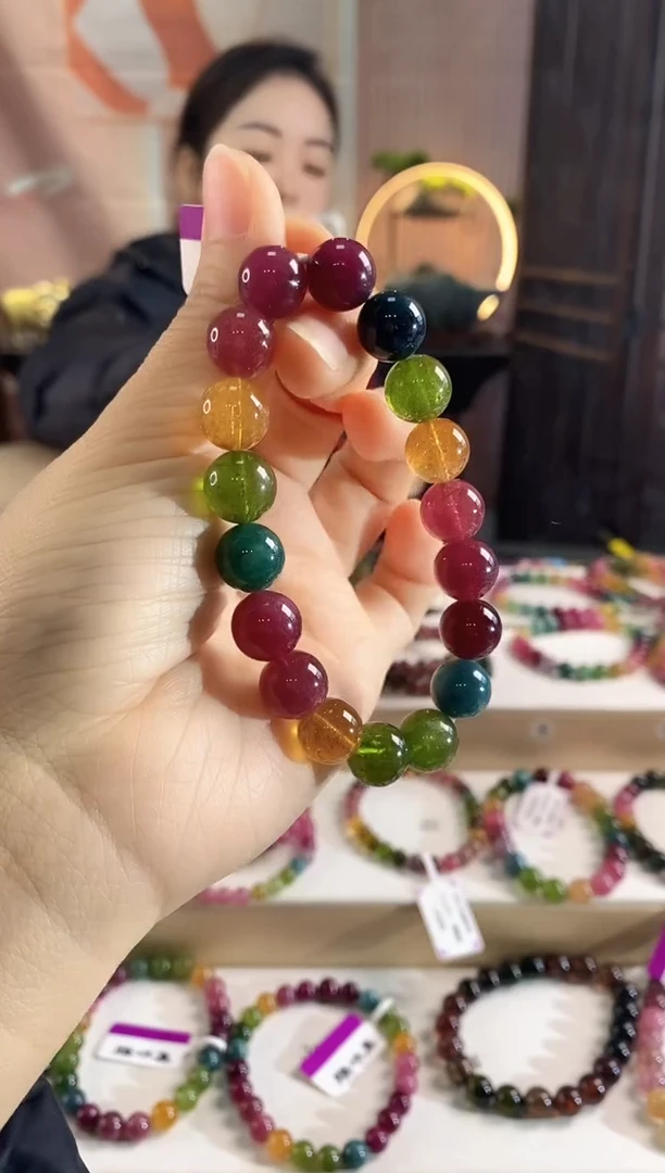 未镶嵌手链碧玺G2480单圈颜色微差发1