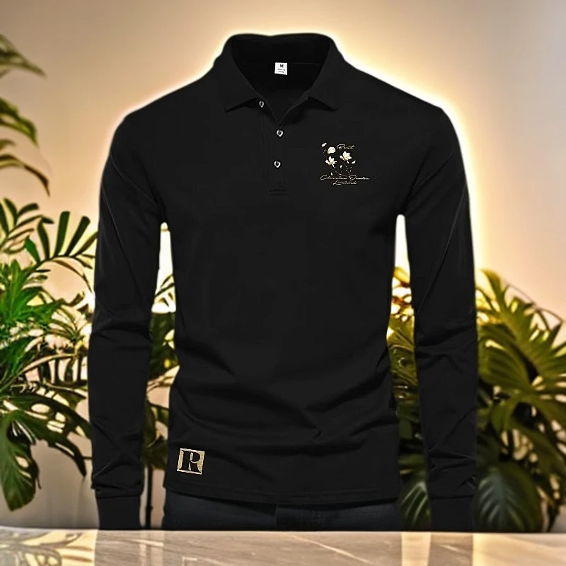 维斯克纳四季新款高档商务欧货POLO衫长袖T恤男潮流ins时尚打底衫