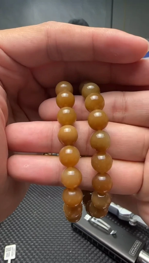 未镶嵌手串和田玉若羌糖手串卡10 多样性发其一