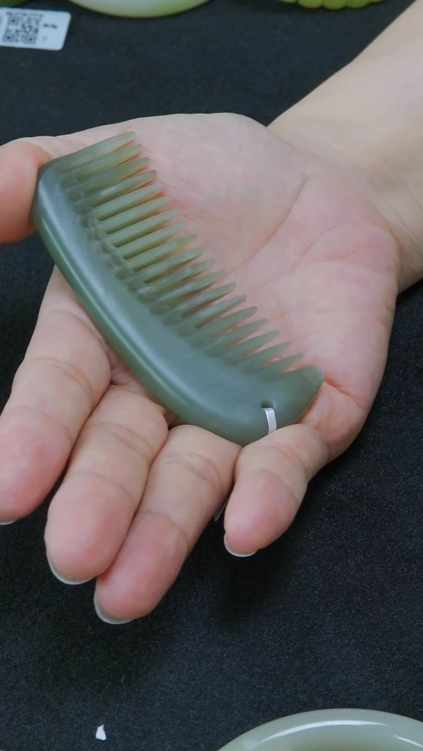 和田玉未镶嵌发饰玉梳