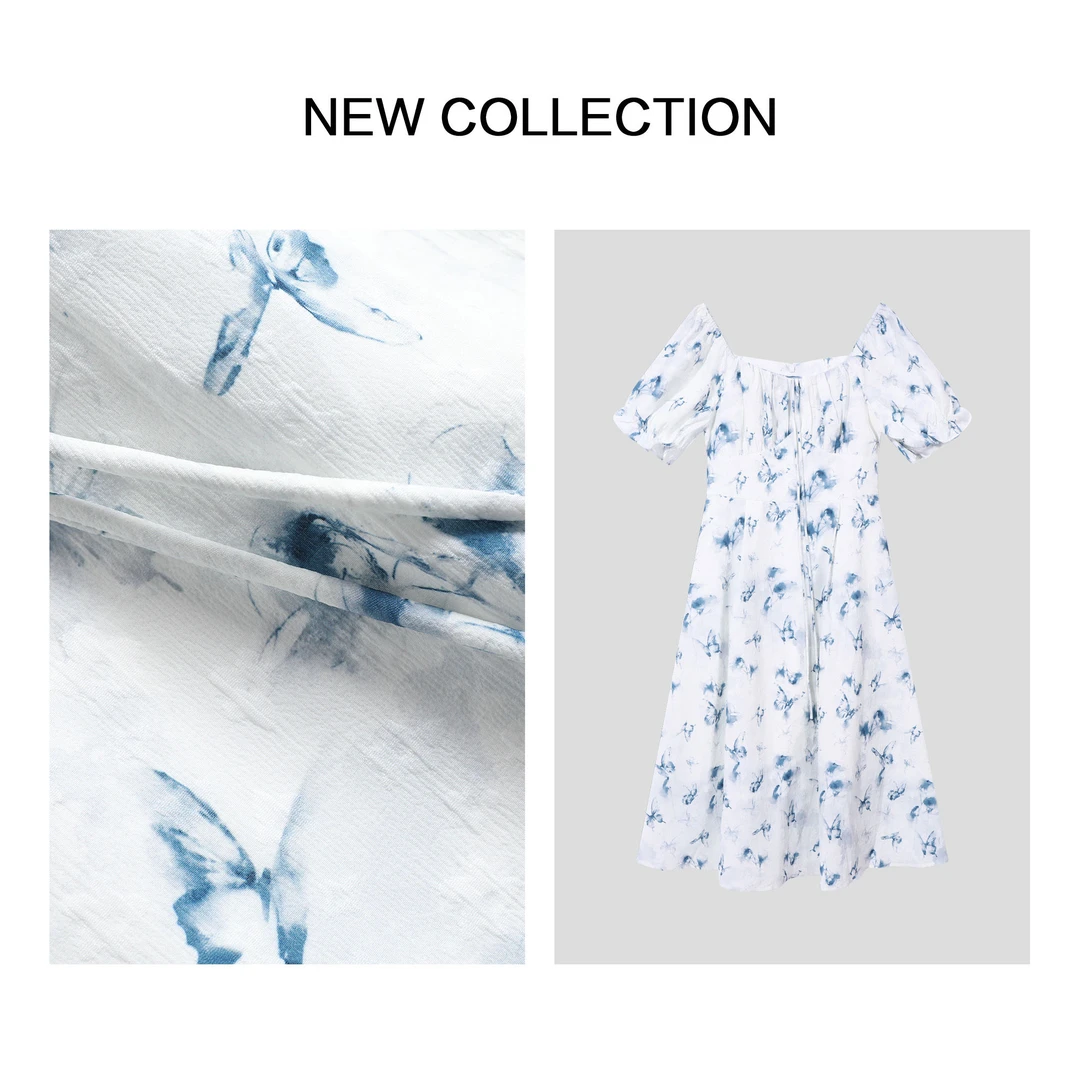 【芳芳专属】L1F28153简约优雅短袖连衣裙