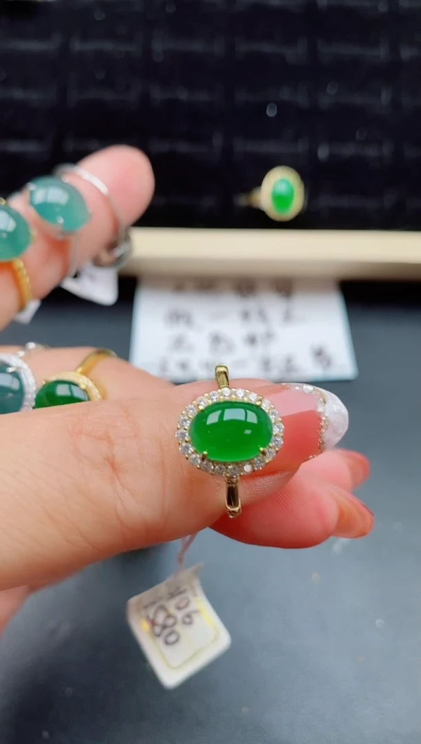 【闪购商品】翡翠戒指银S925镶嵌8698989/