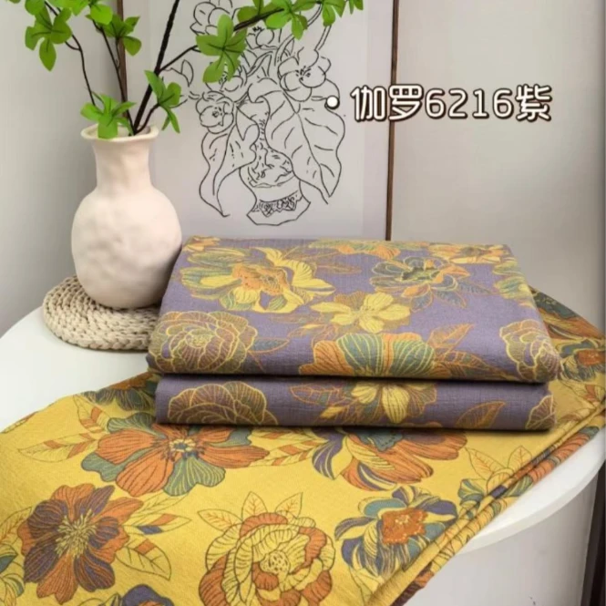 双层纱床单--金彩花韵柔软舒适透气新款高级感亲肤床单