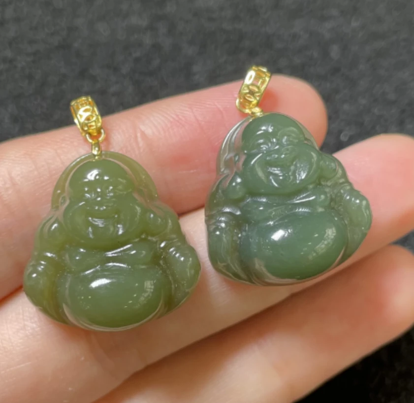 【玉总专属】925银和田玉佛公吊坠多样性发一#B040370