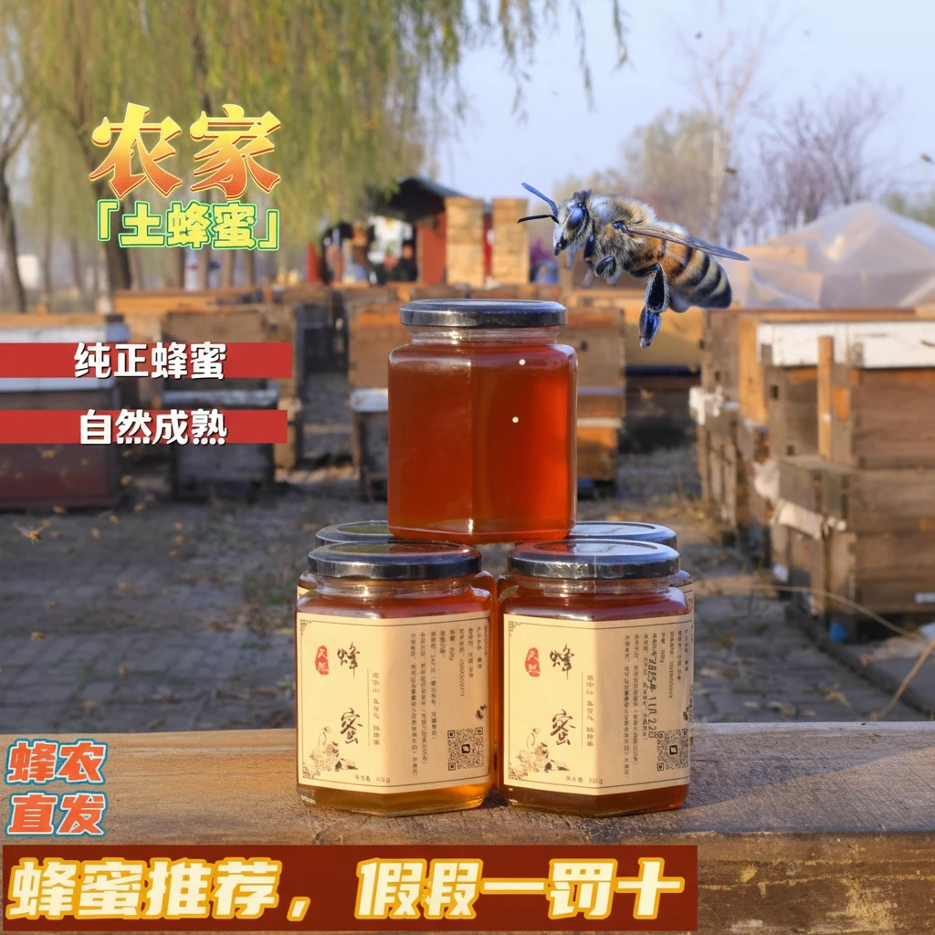 自然成熟土蜂蜜 纯蜂蜜  枣花蜜 蜂农直发