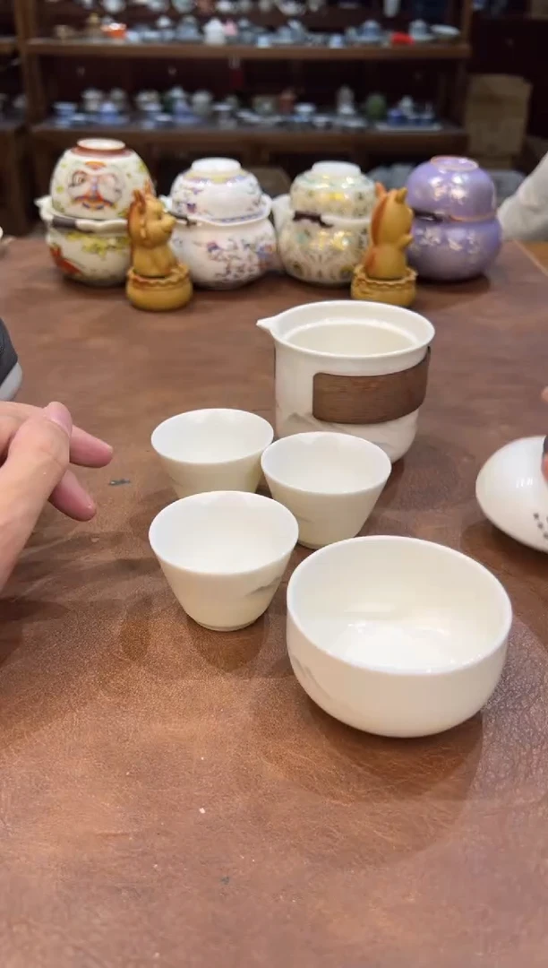 真的很便宜会开片的旅行茶具