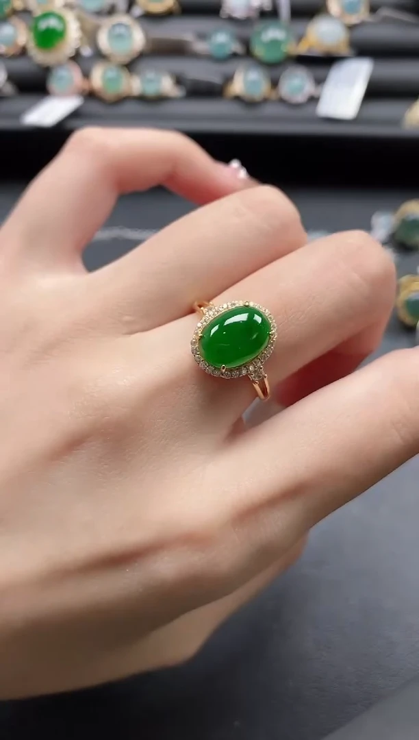 【闪购商品】翡翠戒指银S925镶嵌11111