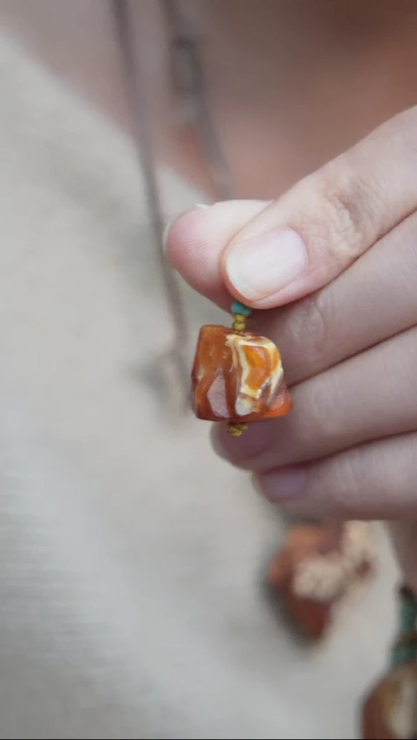 裸石蜜蜡未镶嵌*蜜蜡原石小提溜*活扣头*百搭小配饰*