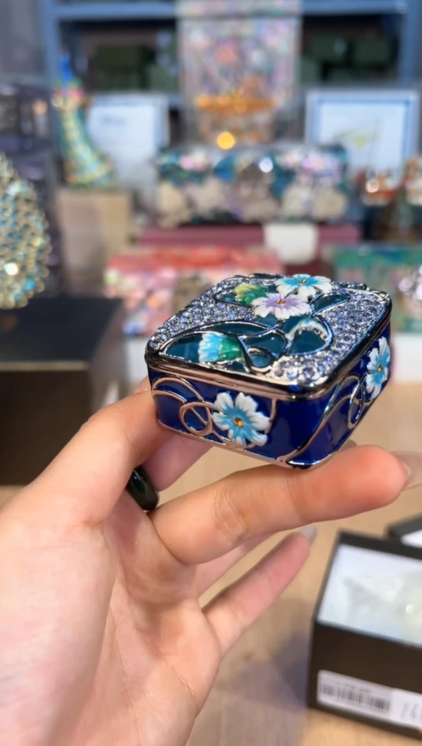 【闪购商品】杯279蓝色四方花盒