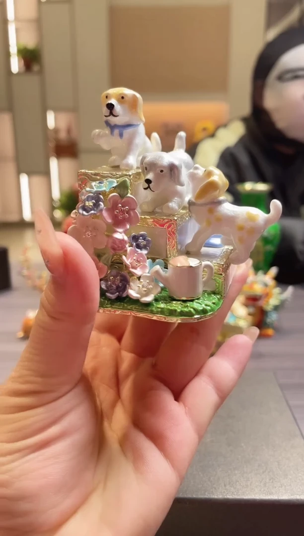 珐琅彩七宝烧首饰盒