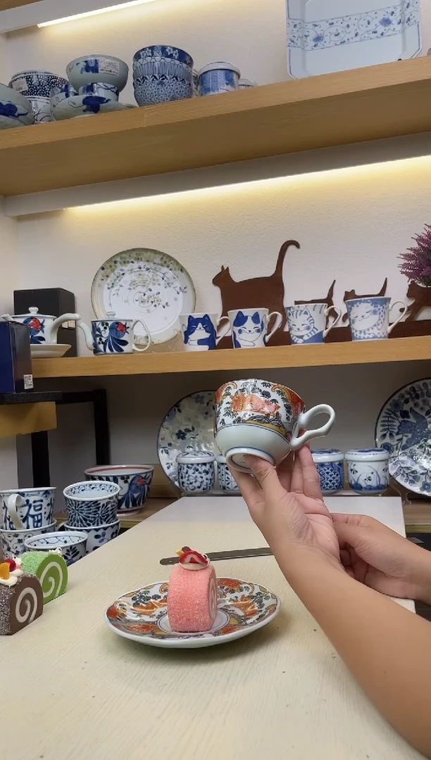 瓷片清仓吉祥龍杯碟230ML