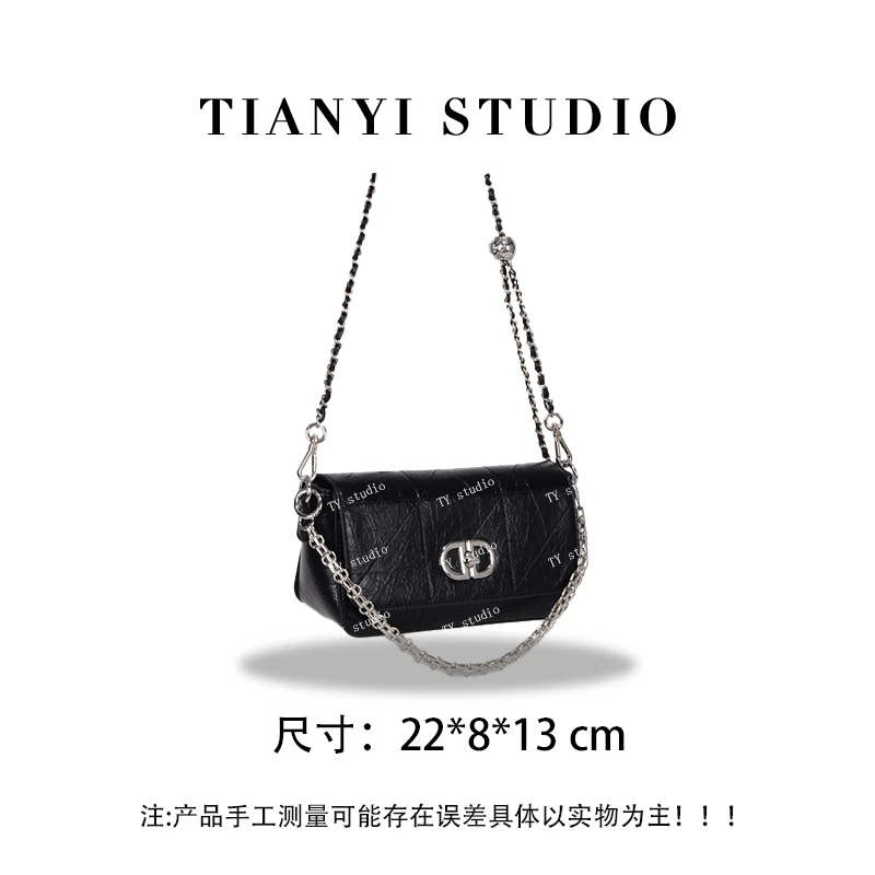 【TY】GQ-8884-黑色  轻奢高级韩版单肩潮流时尚简约女包