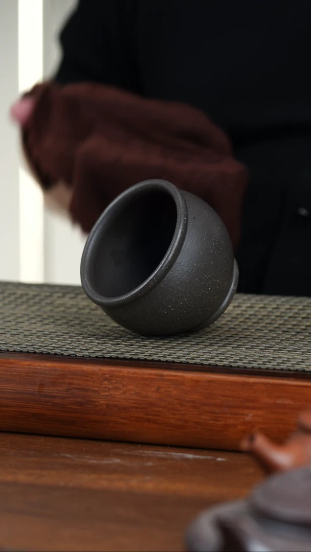 茶杯紫砂原矿天青泥主人杯