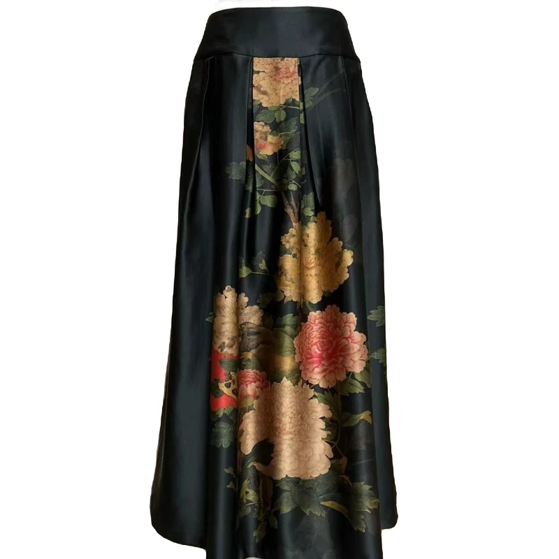 半裙 花色 MX226693百搭显瘦春夏优雅宽松