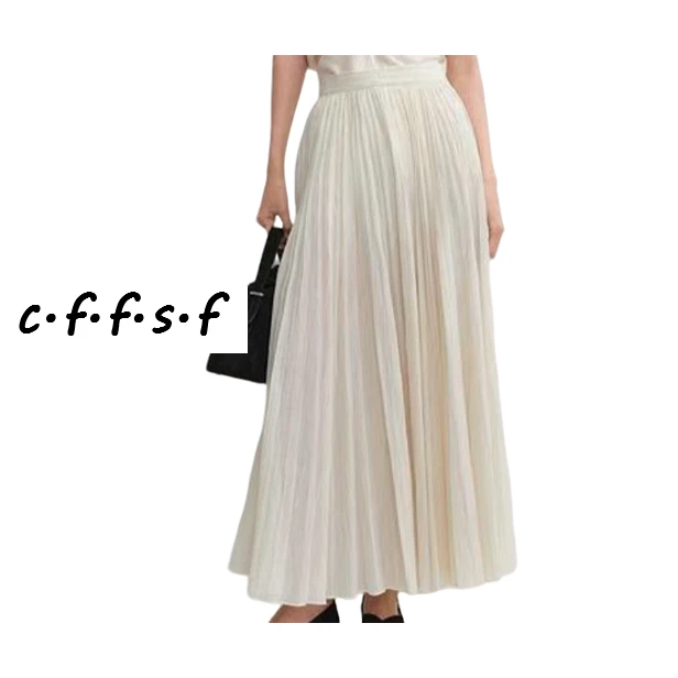 【裁缝方师傅家】夏季新款半透视细褶半身裙含内衬优雅时尚高腰显瘦