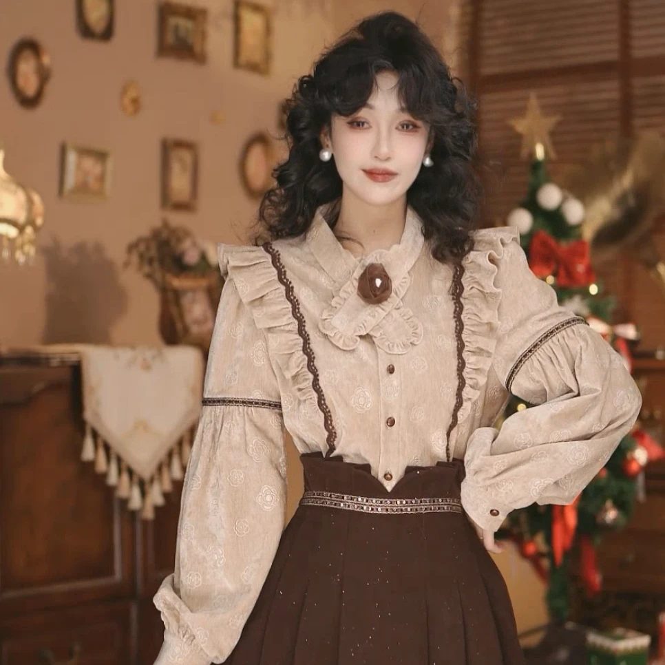 美丽【南溪雨】港味复古显瘦气质设计感上衣30992