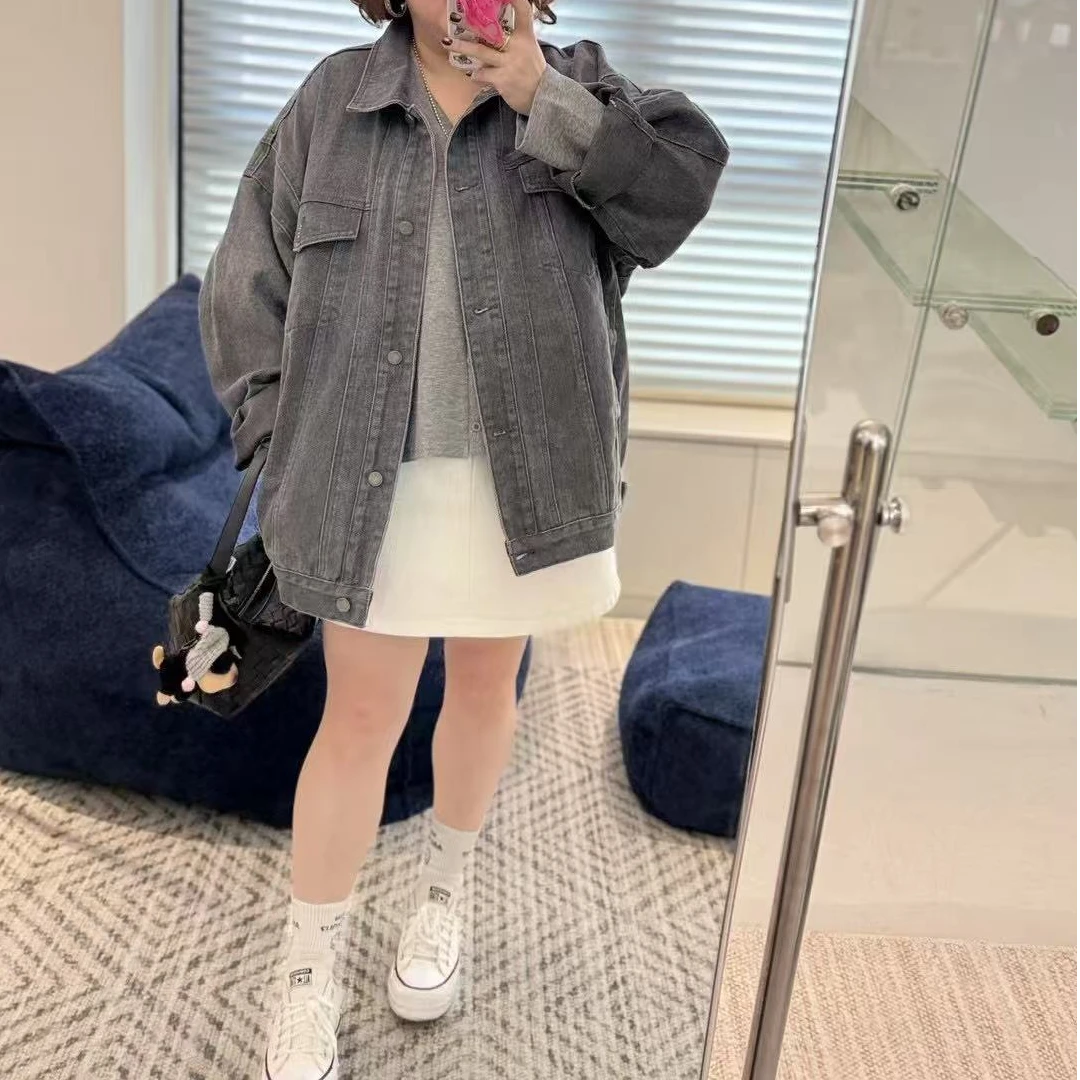 Meet遇见-春季定染色牛仔外套