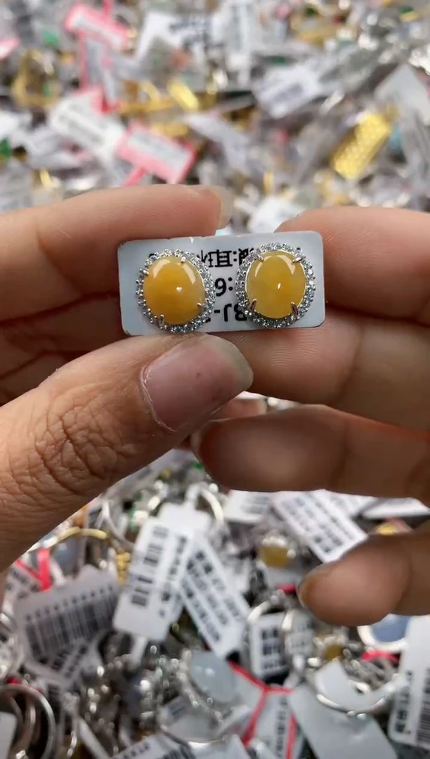 银S925镶嵌戒指翡翠777----2