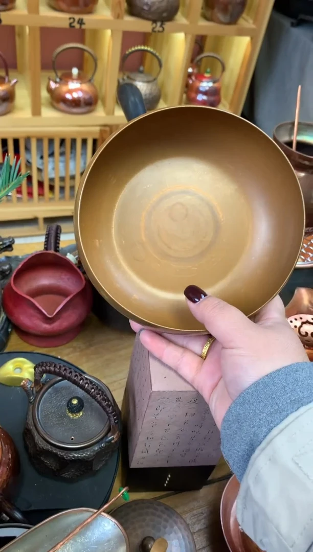 紫铜包浆色光面建水