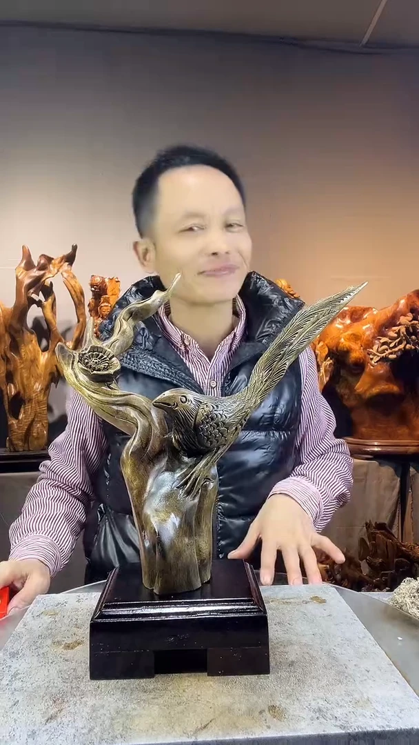 金丝楠凤*男小叶桢楠随行摆件28