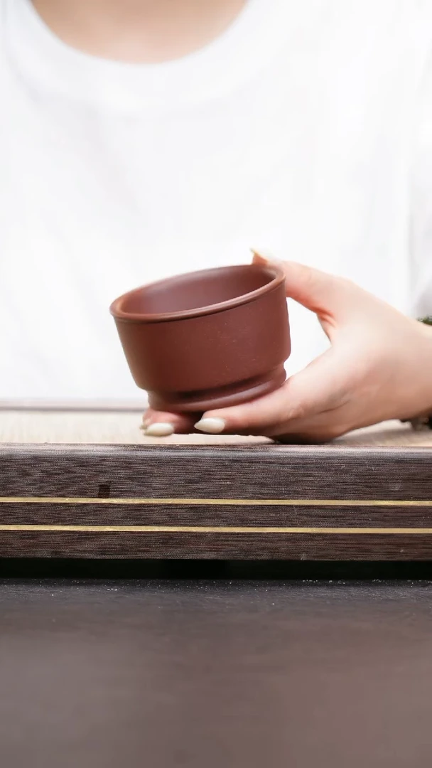 茶壶紫砂紫泥  宽口杯