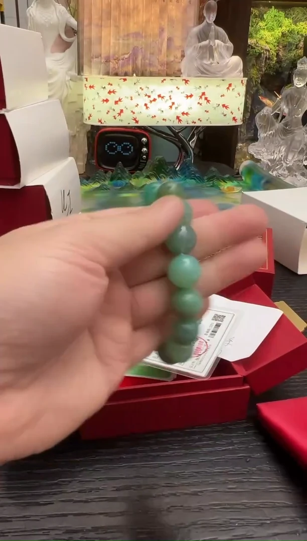 盐源深青手串孤品