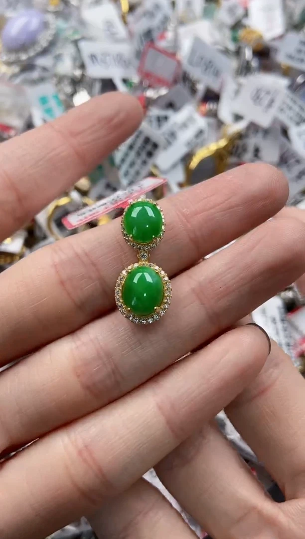 银S925镶嵌戒指翡翠111--------9