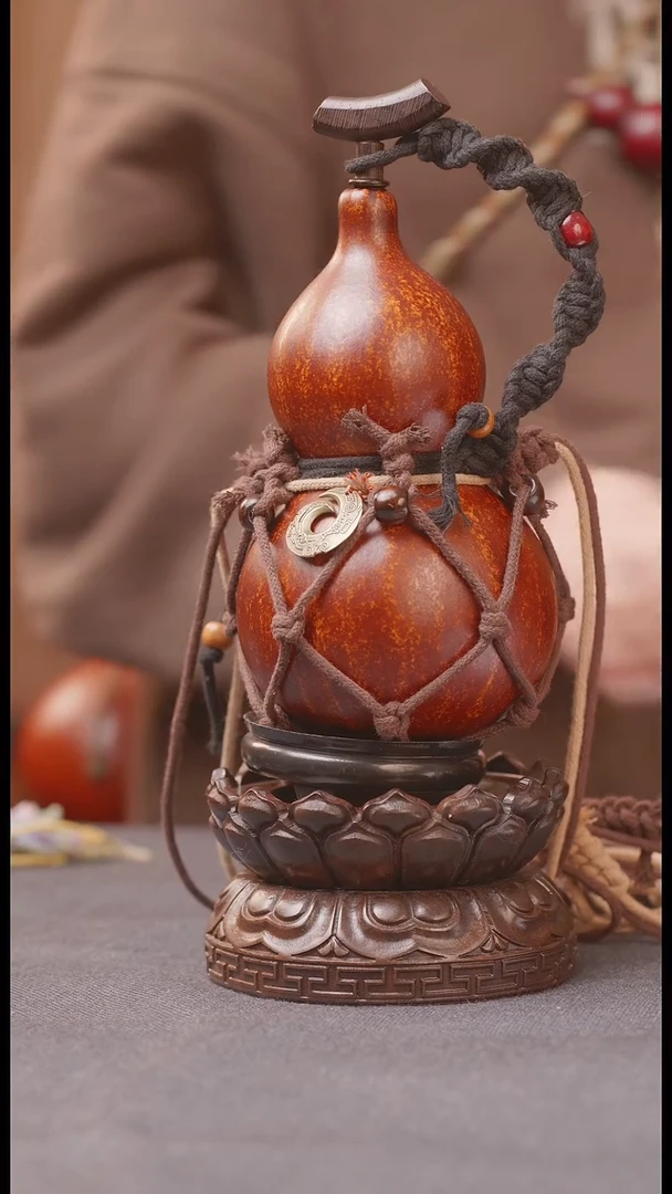 557号链接精品大漆葫芦现货现发[一物一拍]不包含莲花底座