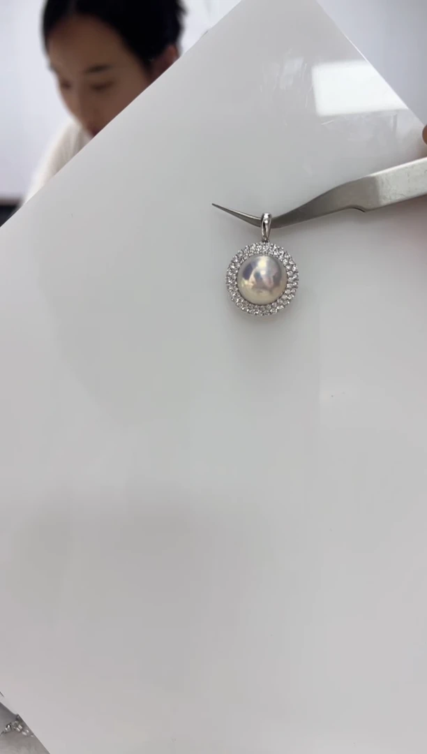 【闪购商品】淡水珍珠DA银S925镶嵌吊坠 13 B634