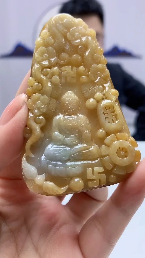 【闪购商品】定制翡翠未镶嵌5153ms-毛货39观音