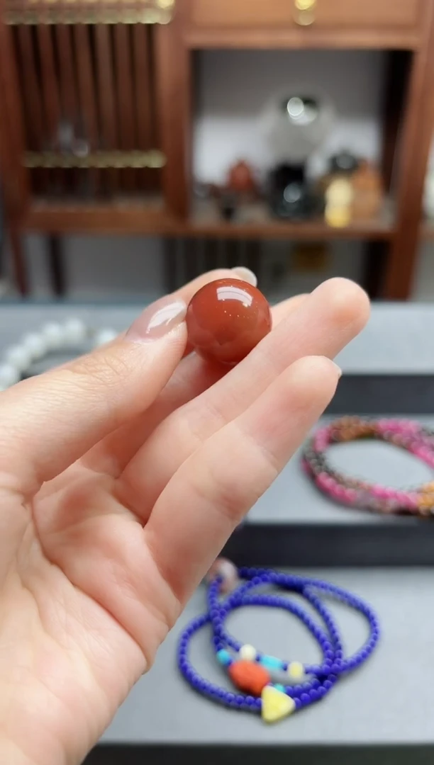 【闪购商品】南红玛瑙吊坠未镶嵌南红珠子吊坠TX编锁骨链