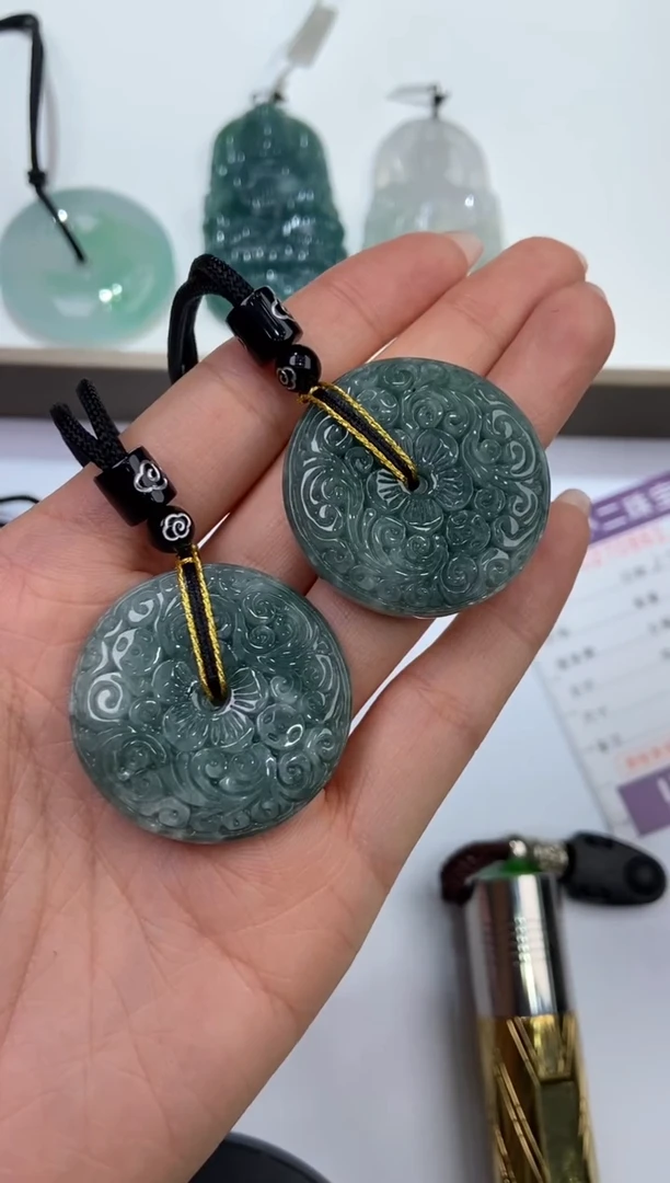 【闪购商品】翡翠挂件未镶嵌270861/天然缅甸平安扣多样性一件发