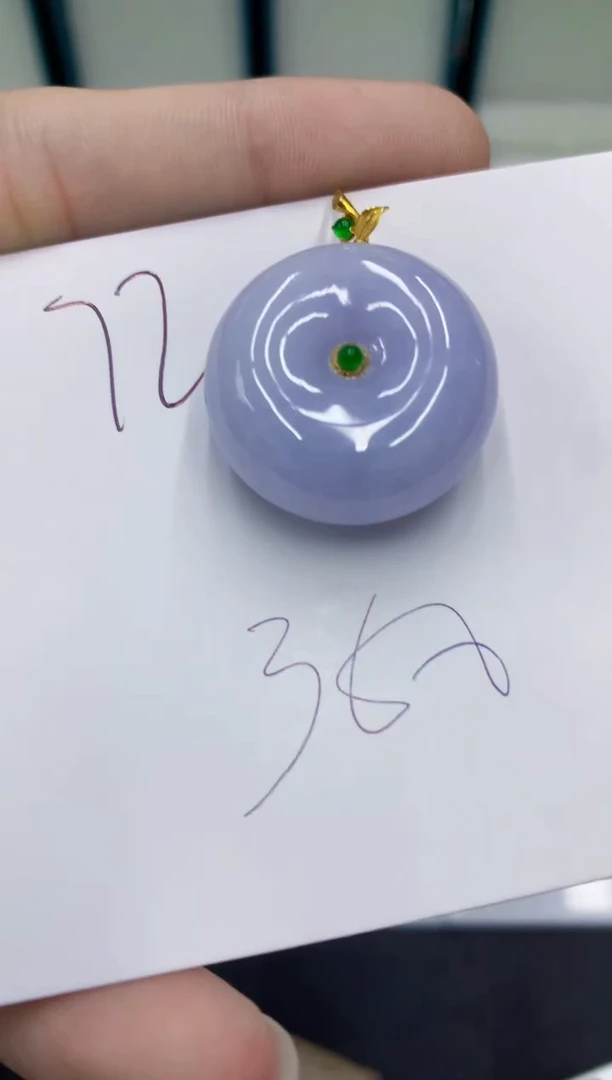 颈饰18K金镶嵌翡翠翡翠