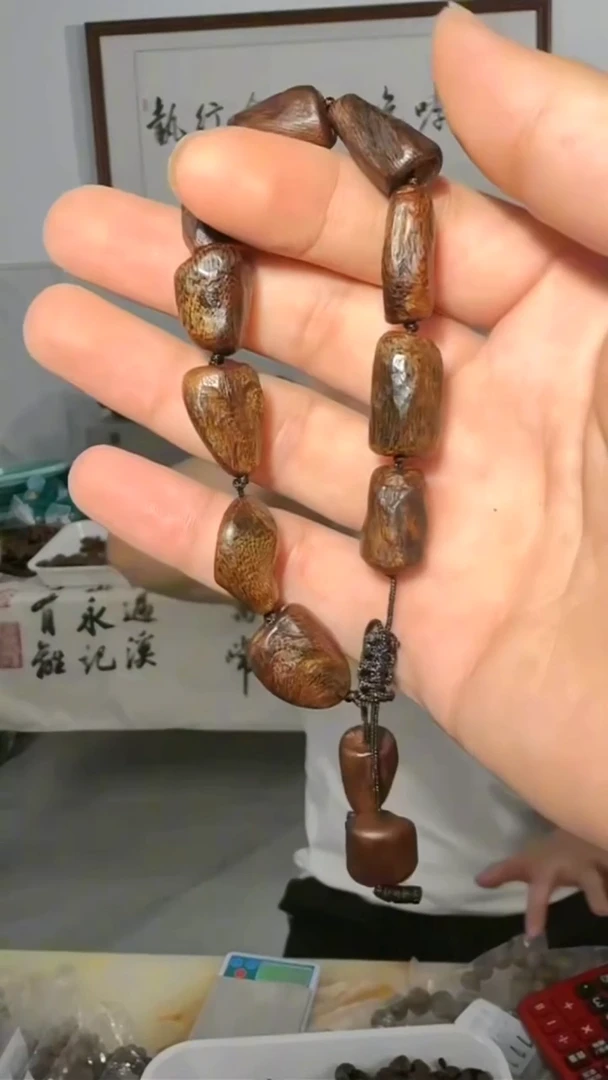 沉香手串44号沉水瘤疤18g多样性发一