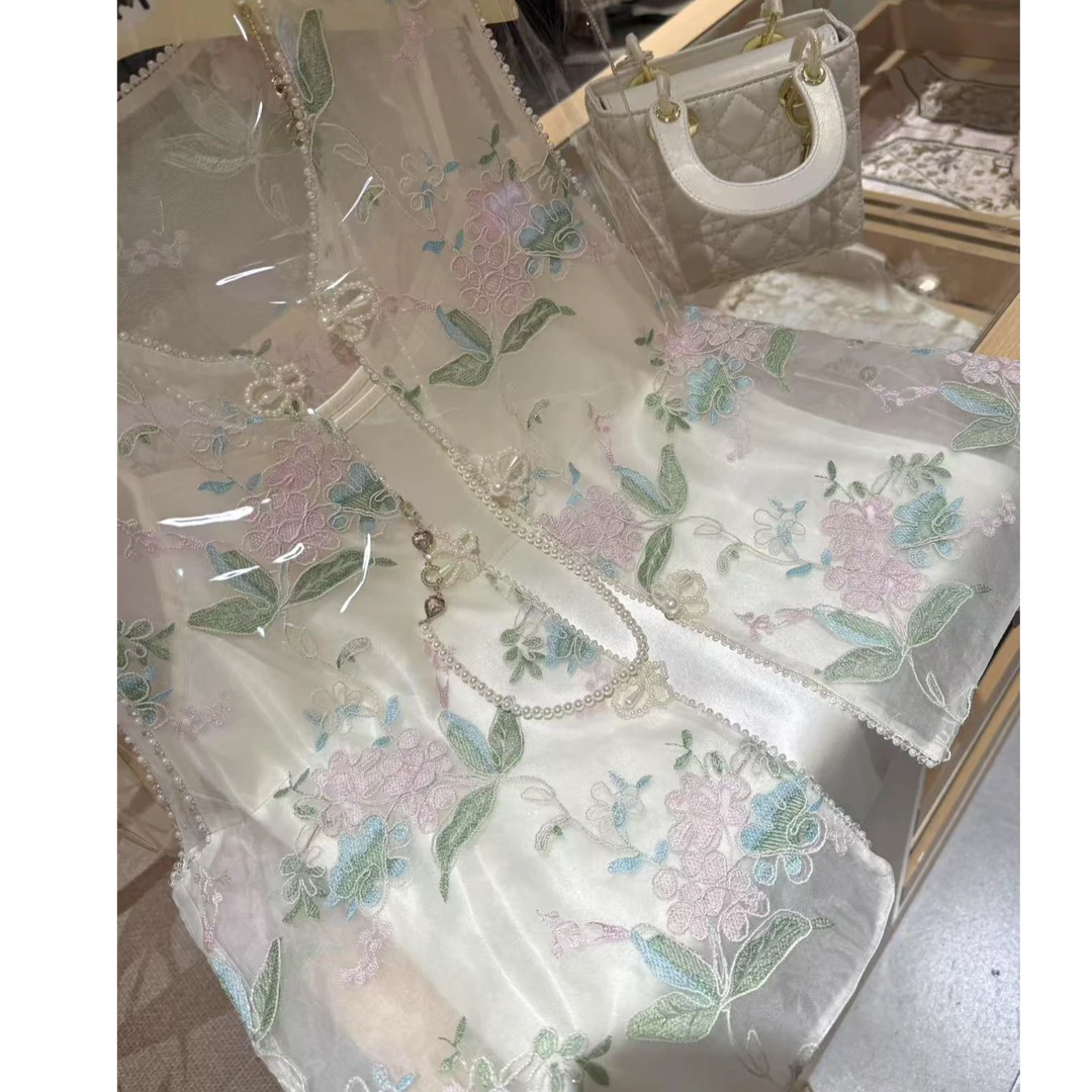 入艺684【Y I烟雨江南】新中式清新风珍珠扣女士马甲-RY2530538