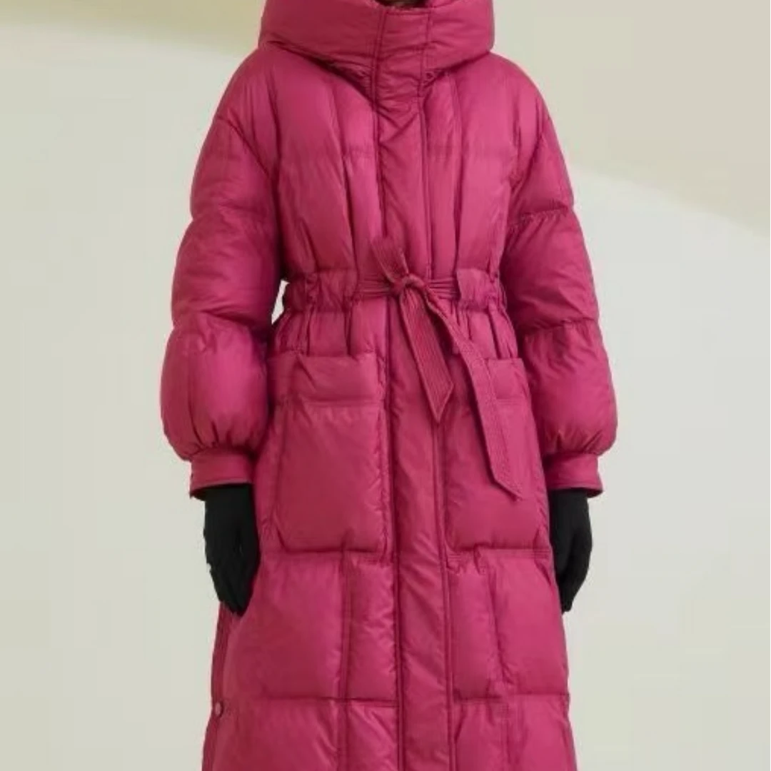 中长款百搭休闲风冬季休闲连帽羽绒服秋冬常规拉链