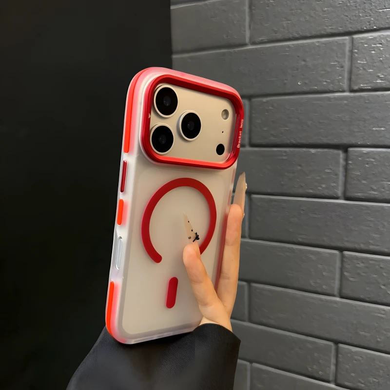 双色云彩肤感磁吸iPhone17苹果17手机壳苹果16新款15小众14PM适用