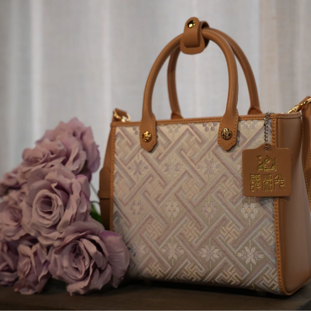 谭湘光 | 广西非遗壮锦芙蓉包复古风百搭壮锦包时尚时尚中包