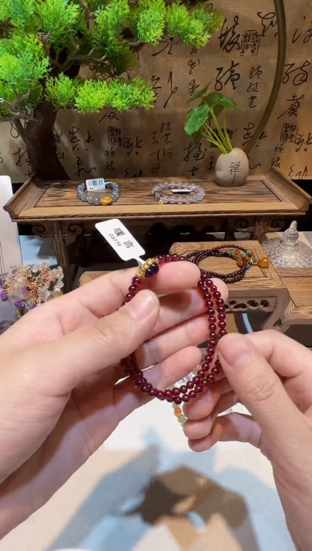 未镶嵌手链石榴石手饰@@