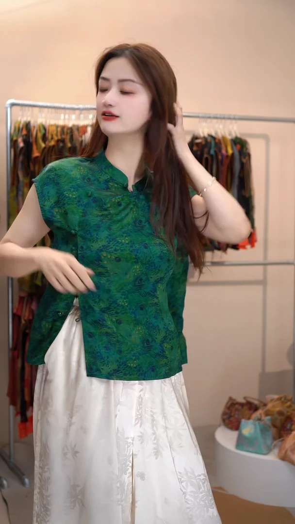 清仓不退不换默认微瑕香云纱茶服