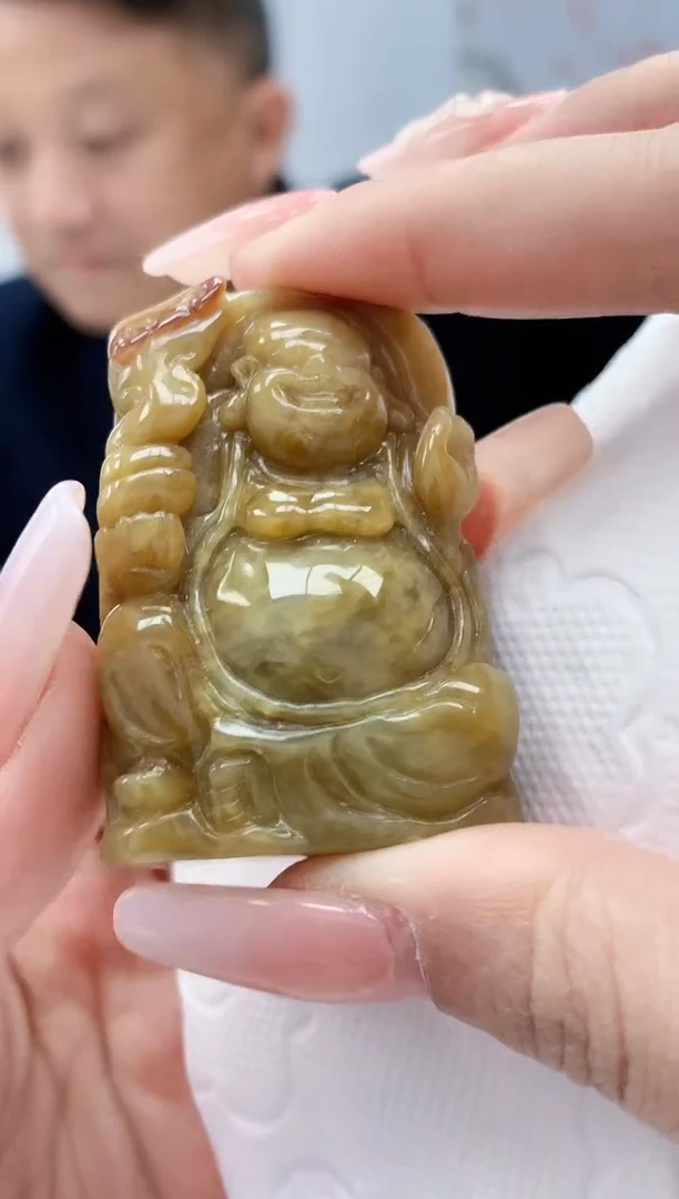 【闪购商品】定制翡翠未镶嵌4969lr-毛货挂件87