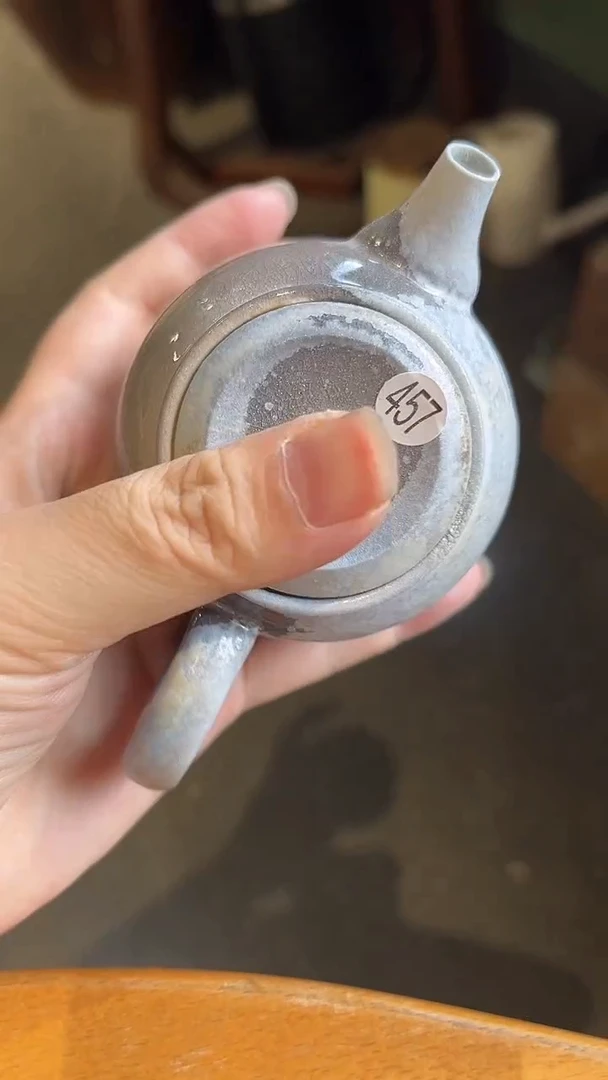 壶457号容量100-110ML 仿手工壶 高白泥