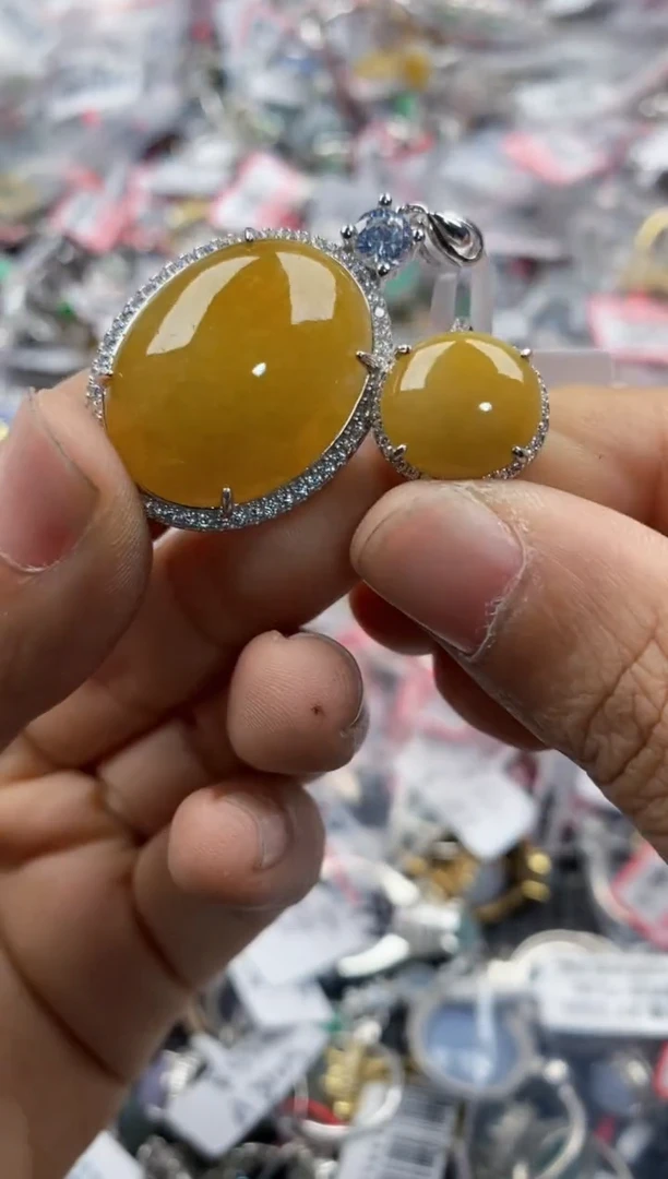 银S925镶嵌戒指翡翠666                   9