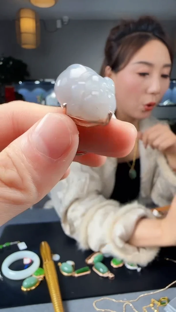 【闪购商品】和田玉戒指银S925镶嵌1