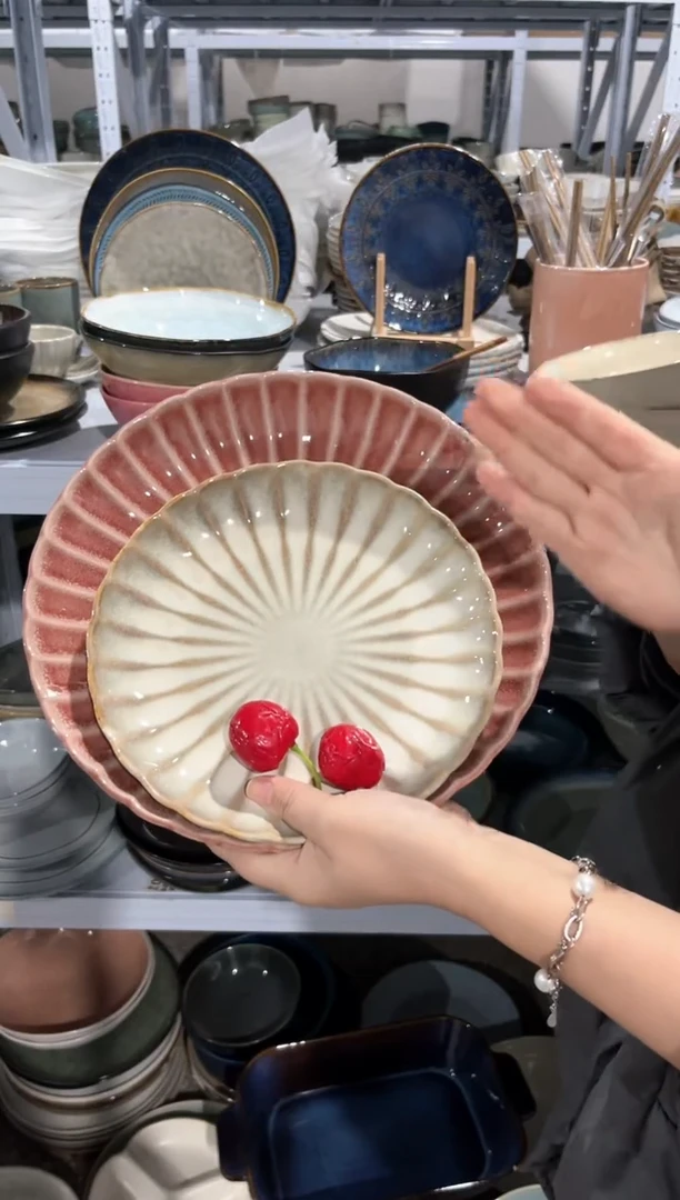 【闪购商品】瓷片外贸尾货瑕疵满20包邮X2 大小盘组合