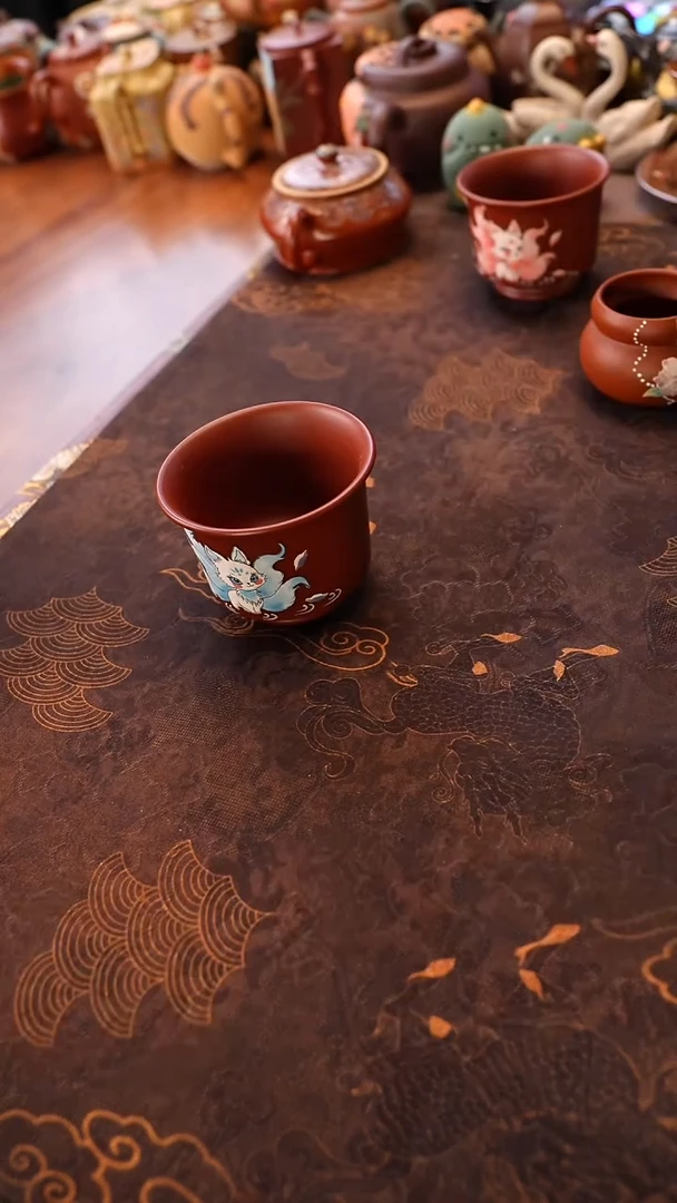 茶壶紫砂大红袍九尾主人杯