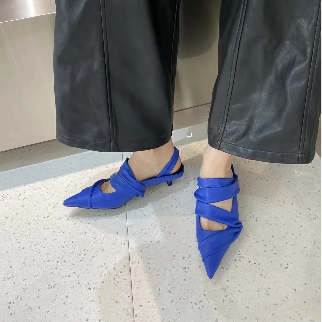 尖头气质少女风四季高跟小众2024年春季细跟韩版凉拖鞋