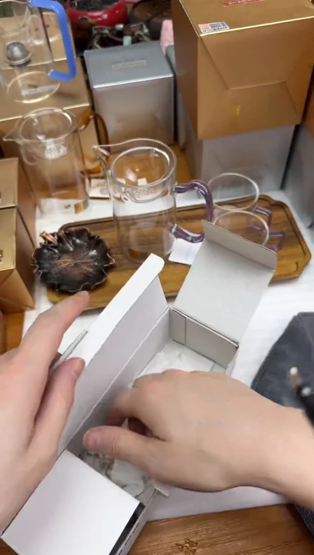 禾器沁润茶海浅紫+风谜臻悦杯浅紫+青蛙杯垫